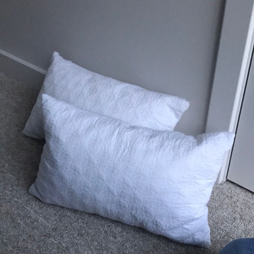 2 White Decor Pillows FINAL PRICE